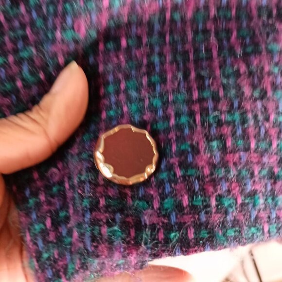 Pendleton Wool Collarless Blazer Jewel Button 100% Virgin Wool Size 12 USA - Picture 5 of 6